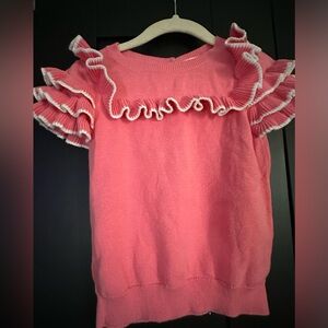 Janie and Jack girls ruffle shirt. Size 4